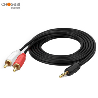 秋叶原(CHOSEAL)音频线 3.5转双莲花 5米