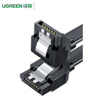 绿联(Ugreen) SATA3.0硬盘数据线 30797直对弯 0.5米黑色