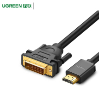 绿联(Ugreen) HDMI转DVI线30116 双向互转 圆线 1米黑色