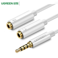 绿联(UGREEN)麦克风一分二转接线3.5mm音频线 10789