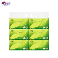 心相印(Mind Act Upon Mind) 茶语丝享系列130抽三层塑装纸面巾抽纸DT15130 6包/提 4提/件