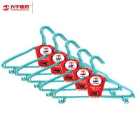 天平朝晖 40cm浸塑带勾衣架 TP-4317 6支/把 颜色随机