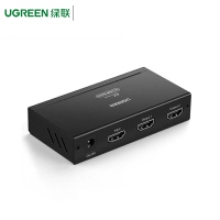 绿联(Ugreen)HDMI1进2出分配器 40201带电源适配器
