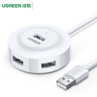 绿联(Ugreen)USB2.0 4口分线器 20270 1米 白色
