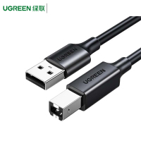 绿联(Ugreen)USB2.0高速打印机线 10844 AM/BM方口接头 1米 黑色