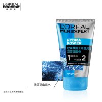 欧莱雅 (L'OREAL)男士水能润泽双效洁面膏100ml