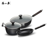张小泉 古法老式极锻三件套C35280100 汤锅22CM/煎锅26CM /炒锅32CM