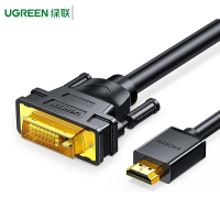 绿联(Ugreen) HDMI转DVI线10135 2米圆线 黑色