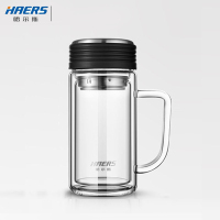 哈尔斯(HAERS) 简尚双层玻璃杯HBL-400B-46 400ml
