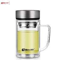 TiaNXI天喜智琦办公玻璃杯+杯刷 TBL153-520