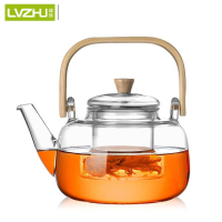 绿珠 (lvzhu) 扁竹手提玻璃壶套装Q758