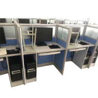 奇冠(QIGUAN) 电脑桌实验室工位(带线槽)(含安装)1000*600*1200mm