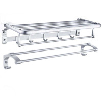 欧思卓 不锈钢浴巾杆60cm+不锈钢卷纸盒+沐浴液架