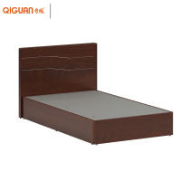 奇冠(QIGUAN)GZ系列1.5米双人床员工宿舍床公寓床 2000W*1500D*400Hmm 经典胡桃(颜色可定制)