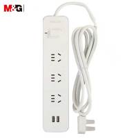 晨光 插座 AEA98650 时尚延长线三位带USB 1.8米 一个装