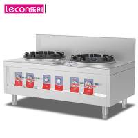 乐创双头低汤燃气灶+电子点火+熄火保护 LC-J-DA2 1250*700*500mm