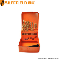 钢盾(SHEFFIELD) 镀钛高速钢直柄麻花钻套装S133012 19件套