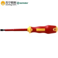 世达(SATA) T系列双色柄一字绝缘螺丝批 61324 5.5×125mm 1支