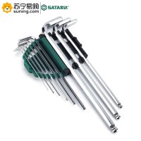 世达(SATA) 公制加长内六角扳手组套 09107 9件 1.5-10mm(塑架) 1套