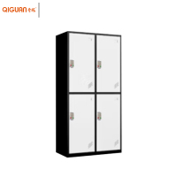 奇冠(QIGUAN)不锈钢彩色四门浴室柜防火防锈更衣柜 2200*900*450mm 电子密码锁和感应门锁可选