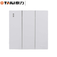 泰力 开关插座 V6-05 白色 三开 暗装