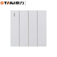 泰力 开关插座 V6-07 白色 四开 暗装