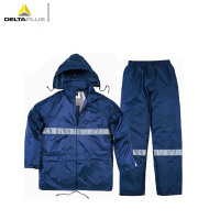 DELTAPLUS代尔塔 反光分体雨衣 407004 藏青色 尺码XXL