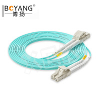 博扬万兆多模光纤跳线BY-W1552M lc-lc 1米 OM3-300双芯尾纤Φ2.0阻燃低烟无卤光模块专用跳纤光纤线