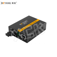 博扬(BOYANG)千兆多模双纤光纤收发器 BY-WG812D 支持14槽机架 防雷LC接口 550米外置电源 一台