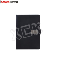 博文(bowen)简约羊巴皮磁扣笔记本2521-3 黑色 A5 112张 单本装