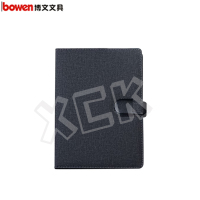 博文(bowen)插扣创意商务笔记本PU皮面记事本1825-11 黑色 A5 128张 单本装
