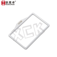 欧思卓可伸缩扣证件套工作证8608 银色 横款