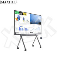 MAXHUB商显广告机会议屏W85PNE(内置安卓系统+投屏器WT12A+移动支架ST33)85英寸
