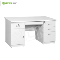奇冠(QIGUAN)钢制办公桌电脑桌职员桌财务桌员工桌 GZY-Z189 1400*700*760mm 左上斗下门