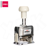 得力(deli)九位自动号码机7509 白色 单个装