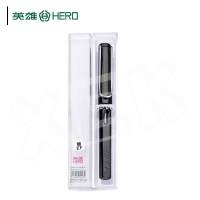 英雄钢笔359 亮黑色 14mm 单支装+6支墨胆 墨胆颜色随机
