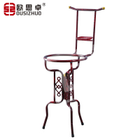 欧思卓 三角落地铁质红色脸盆架