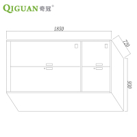 奇冠(QIGUAN)定制钢制储物柜 1850*930*720mm