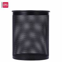 得力(deli)909 铁网圆形笔筒 单个装 黑色