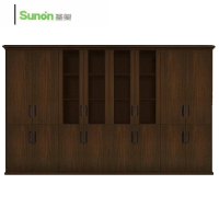 圣奥 实木油漆八门文件柜书柜 3000*420*2000mm