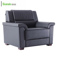 圣奥单人位办公沙发 1110*830*880mm 黑色 牛皮