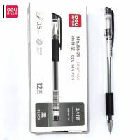 得力半针管中性笔6601 黑色 0.5mm 12支/盒
