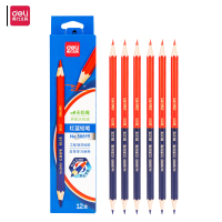 得力双头彩色红蓝铅笔58899 12支/盒