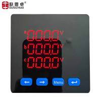 欧思卓 三相电压表PD284U-2X4 AC0-450V 辅助电源AC220V 数码管显示ABC 开孔111*111mm