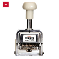 得力九位自动号码机7509 白色