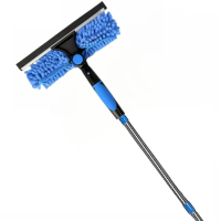 美家生活 MJ250809 二合一玻璃擦可调节手柄长度 玻璃擦套装(计价单位:把)蓝色