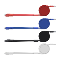 乐默LCB-153乐享伸缩一拖三充电线单位:条适用MicroUSB/Lightning/Type-C 红、蓝、珍珠白、黑