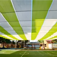 羊多多幼儿园遮阳网遮阳帆操场防晒波浪庭院阳台隔热泳池户外帐篷