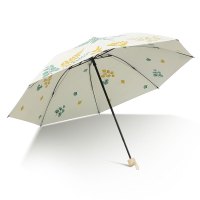天堂伞双层彩胶防晒便携折叠遮阳伞防紫外线晴雨两用太阳伞雨伞女 33959E芳草沐光