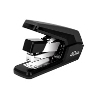 得力(deli) 省力型订书机/订书器 适配24/6(12#)及26/6订书钉 办公用品 黑色 0371